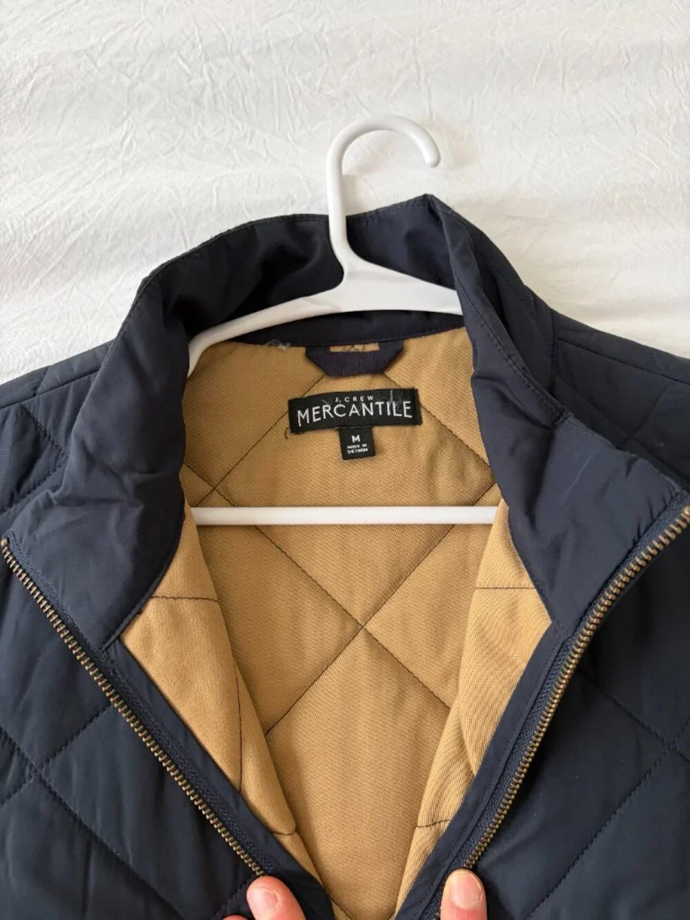 J.Crew Men's Quilted Walker Vest in Navy Blue